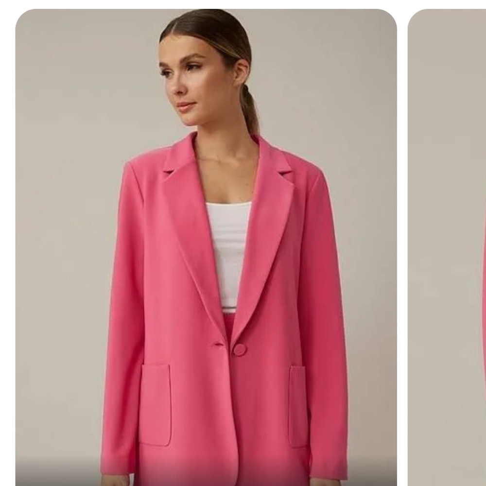 Joseph Ribkoff Pink Blazer - Soft Feel - Single Button Closure - Pockets!